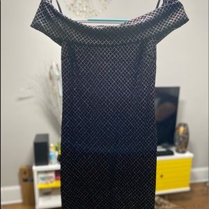 Glittery off the shoulder dress